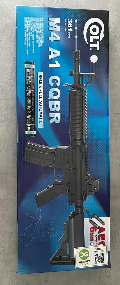 Lot Colt M4 A1 CQBR 1.2J + 2 Sacs de Billes + BB Loader