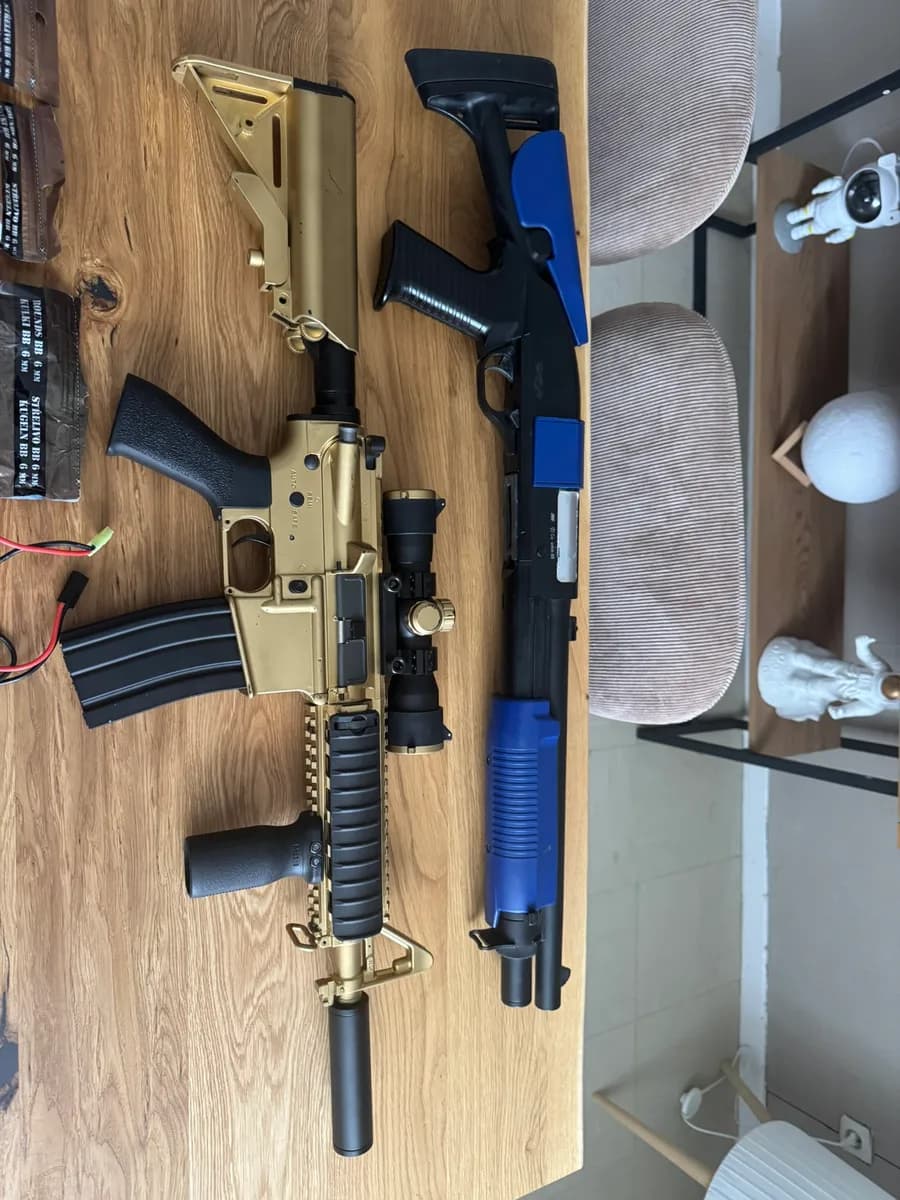 Lot airsoft G&G M4 + pompe + accessoires mini 4