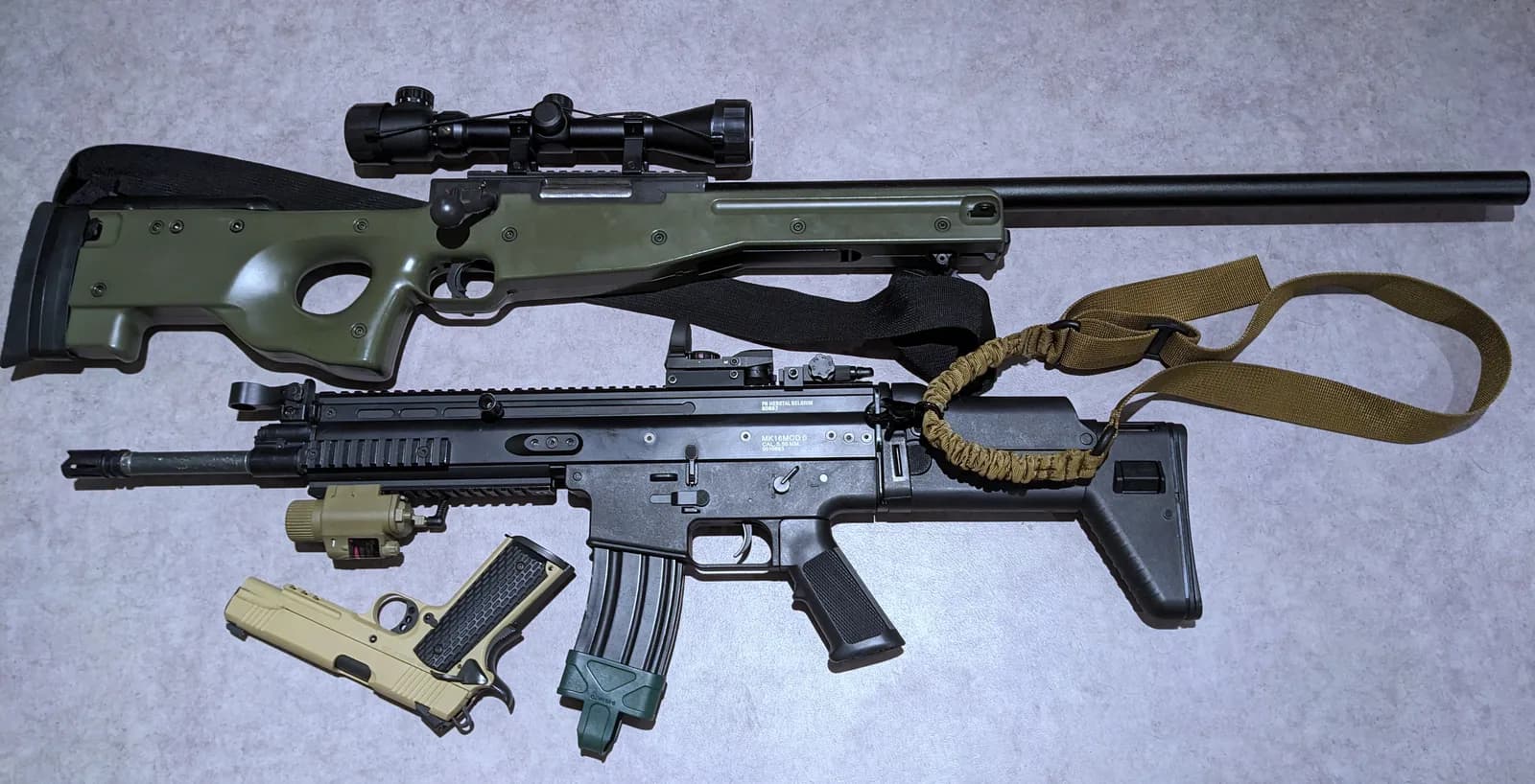 Full kit Airsoft (3 répliques, équipement complet) mini 1