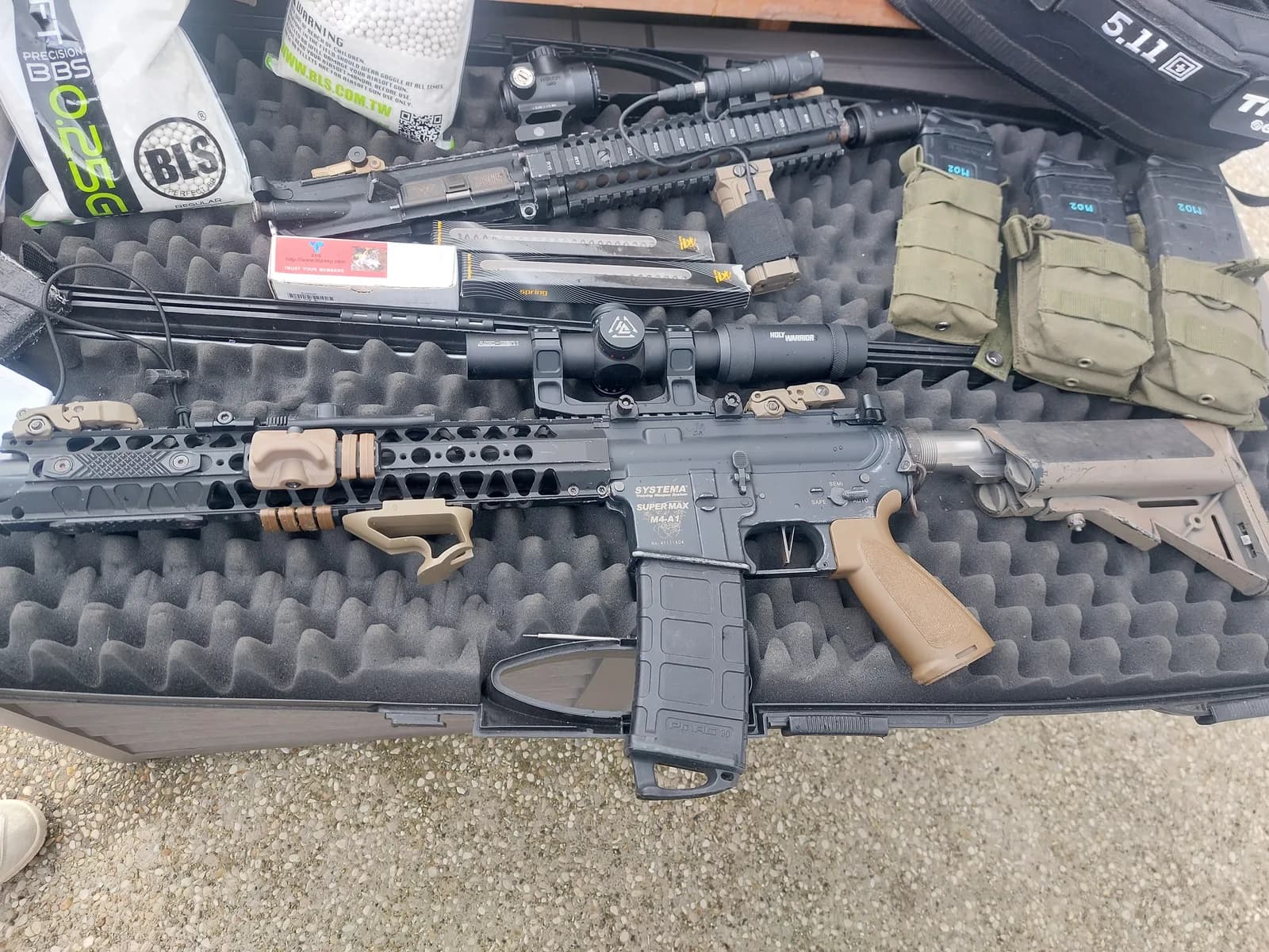 Pack Systema PTW Super Max M4-A1 avec upper, lunette visée mini 1