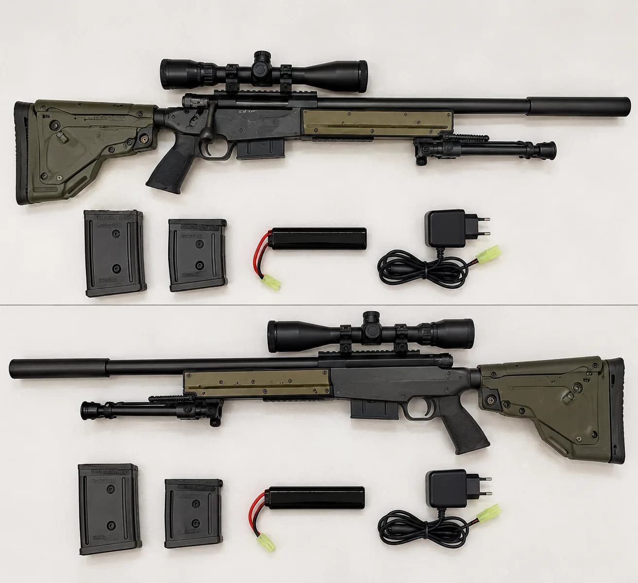 Lot complet airsoft – 5 répliques + HPA + accessoires mini 3