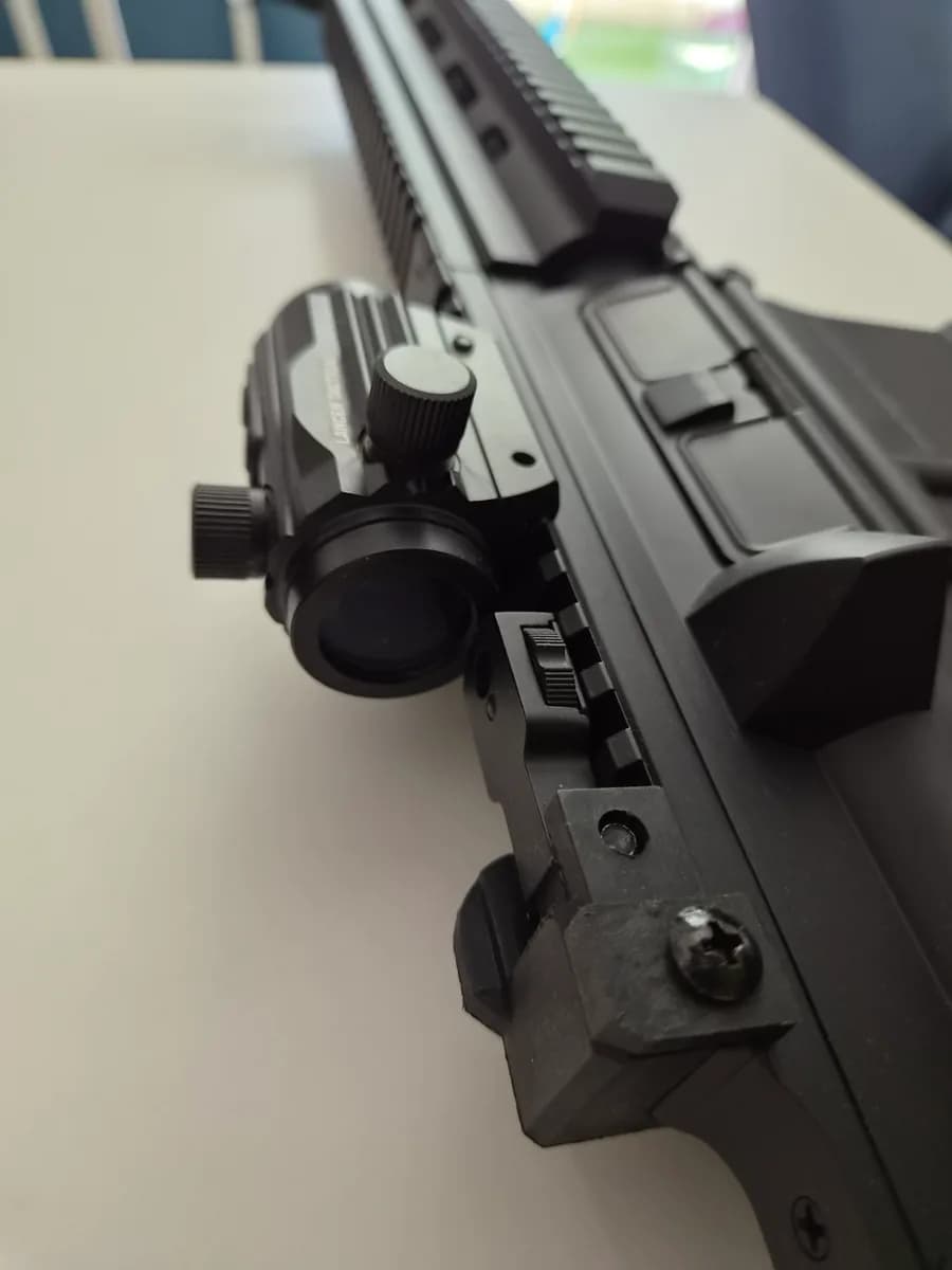 HK416C AEG + Viseur Red Dot Lancer Tactical mini 2