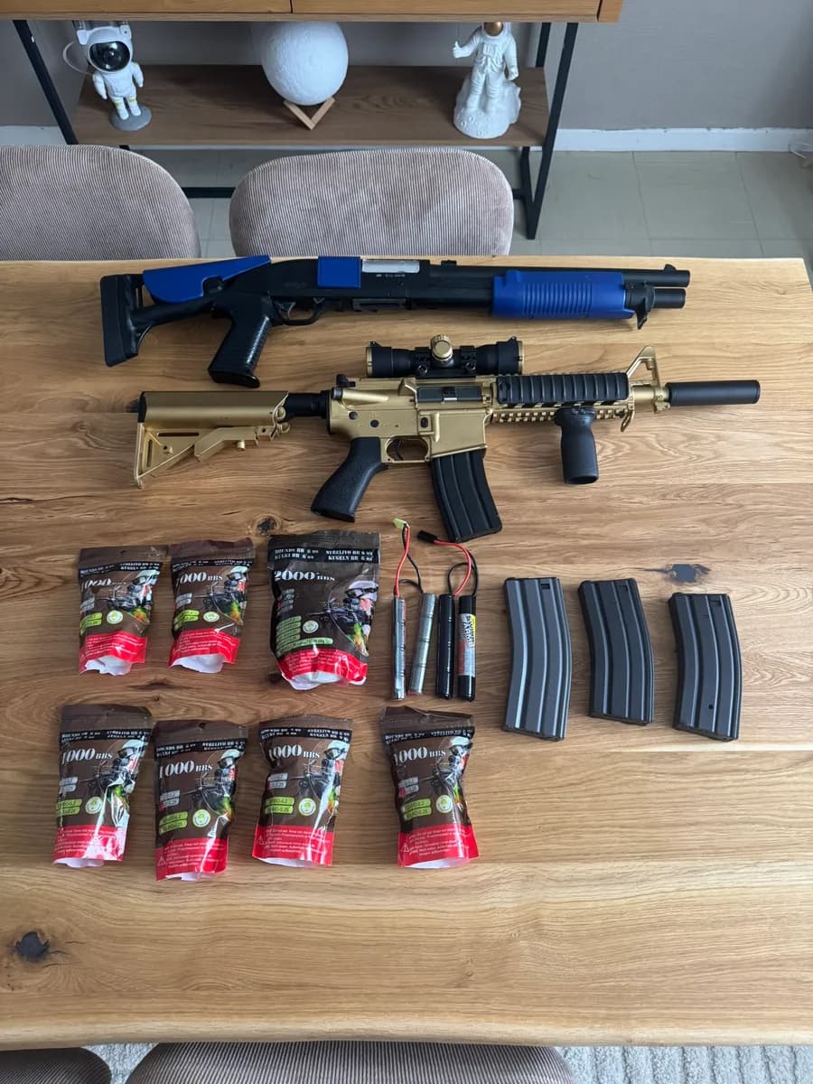 Lot airsoft G&G M4 + pompe + accessoires