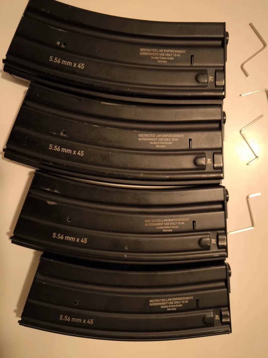 4 chargeurs Hi-Cap 300 billes m4 magazine