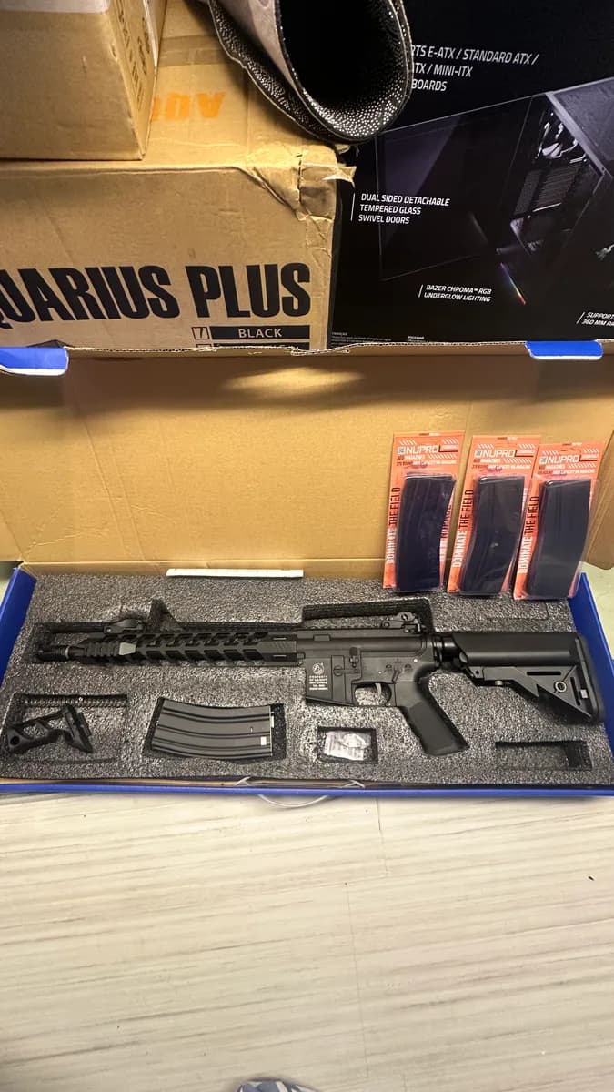 Fusil COLT M4A1 LONG KEYMOD FULL METAL AEG CYBERGUN mini 1